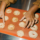 Vanilla cookies traditional danish. Vaniljekranse og hænder 